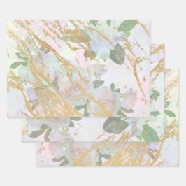 Hoja De Papel De Regalo Elegante diseño de deslumbramiento de seda rosa bl