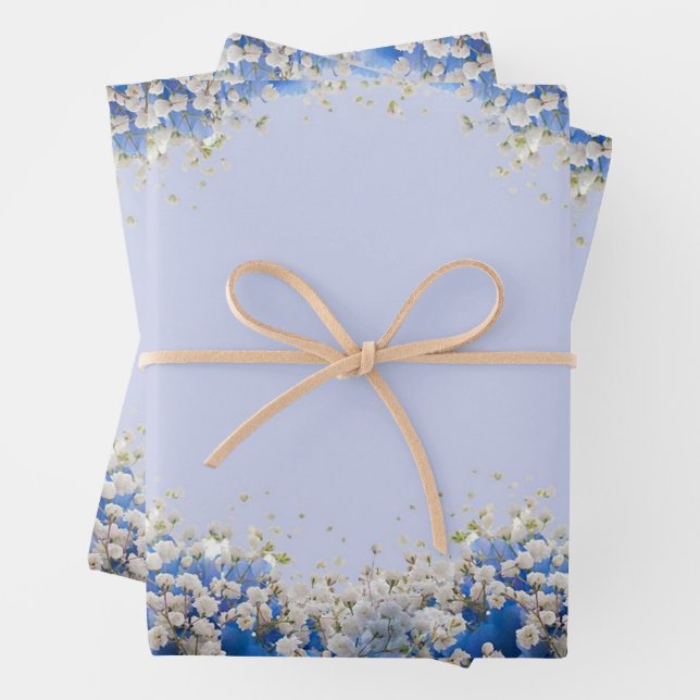 Hoja De Papel De Regalo Elegante Fiesta de Jubilación de Fotos Florales Fl (In situ)