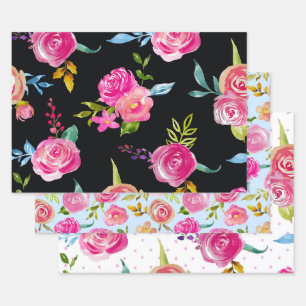 Hoja De Papel De Regalo Elegante floral Bonito