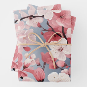 Hoja De Papel De Regalo Elegante floral japonesa de Sakura