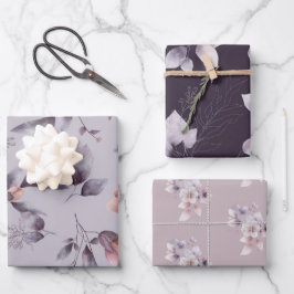 Hoja De Papel De Regalo Elegante Floral Multifunción
