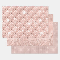 Elegante Glamuroso Femenino Rosa Rosado y Plateado