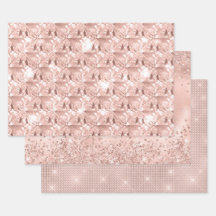 Elegante Glitzy Femenino Rosa y Plata Desvanecido