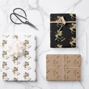 Hoja De Papel De Regalo Elegante Grifo Gótico Renacentista Personalizado