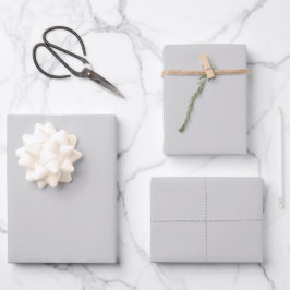 Hoja De Papel De Regalo Elegante gris suave Minimalista y moda