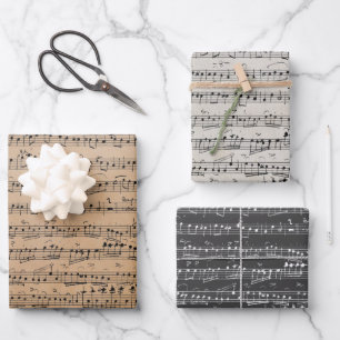 Hoja De Papel De Regalo Elegante hoja de escritura a mano de época Notas 