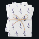 Hoja De Papel De Regalo Elegante lavanda floral<br><div class="desc">Toda futura mamá merece una celebración,  así que asegúrate de colmarla de todo tu amor y algunos regalos divertidos. Organiza la fiesta de baby shower perfecta con estos elegantes suministros de lavanda.</div>