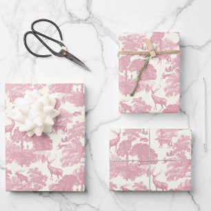 Hoja De Papel De Regalo Elegante Moda Ligera De Tejido Rosa Cervante Woodl