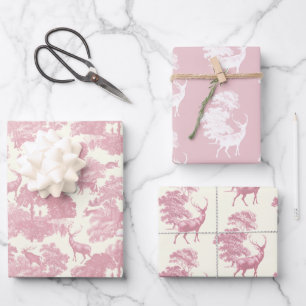 Hoja De Papel De Regalo Elegante Moda Ligera De Tejido Rosa Cervante Woodl