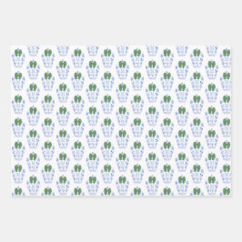 Hoja De Papel De Regalo Elegante Monograma Con Navidades De Vestido Verde