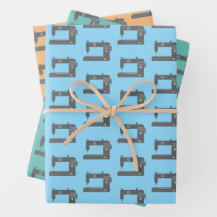 Hoja De Papel De Regalo Elegante Naranja de peluquería del sastre verde az