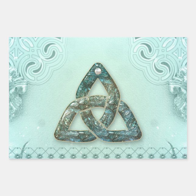 Hoja De Papel De Regalo Elegante nudo celta (Anverso)