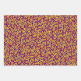 Hoja De Papel De Regalo Elegante patrón de círculo concéntrico colorido