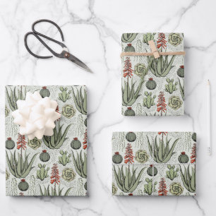 Hoja De Papel De Regalo Elegante patrón floral verde y naranja