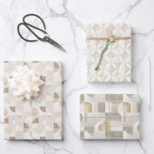 Hoja De Papel De Regalo Elegante Patrón Neutral sin Marea con Orgánico