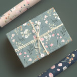 Hoja De Papel De Regalo Elegante prado de flores silvestres de color paste<br><div class="desc">Disfrute de un vistazo a la primavera con este hermoso diseño de acuarela. Ideal para bodas de primavera,  duchas para bebés o cumpleaños.</div>