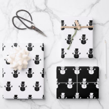 Elegante regalo de patrón de Snowman para Navidade