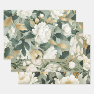Hoja De Papel De Regalo Elegante, rústico y florido