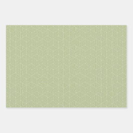 Hoja De Papel De Regalo Elegante Sage verde simple y regalo mínimo