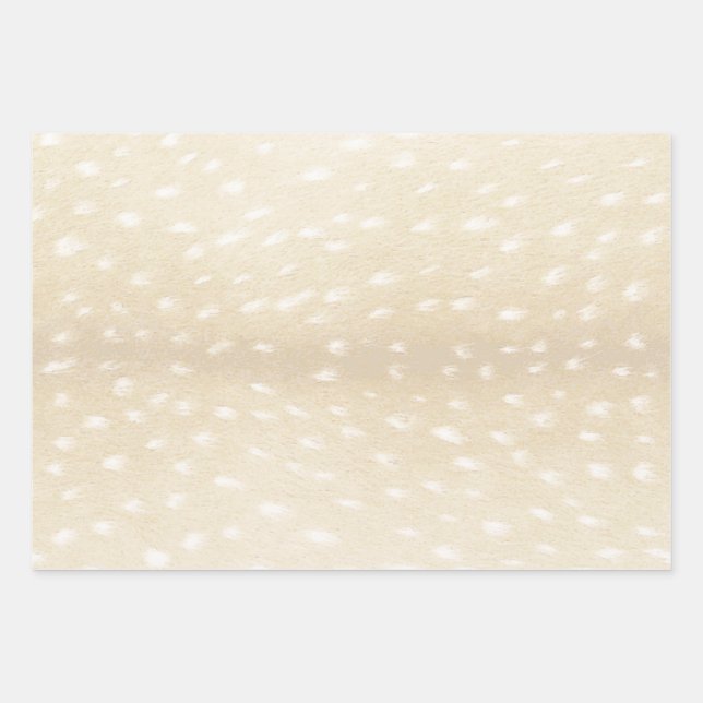 Hoja De Papel De Regalo Elegante Taupe rayado de ciervo con vista Ocultar  (Anverso)