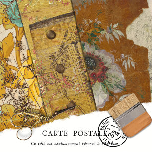 Hoja De Papel De Regalo Elegante textura rústica vintage decoupage