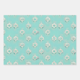 Hoja De Papel De Regalo Elegante texturas mixtas de color azul vintage