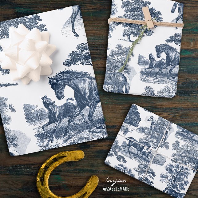 Hoja De Papel De Regalo Elegante Viejo Rústico Hornos Azules (Subido por el creador)