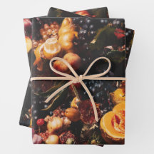 Elegante Vintage Dark Moody Fruta de Arte Holandés