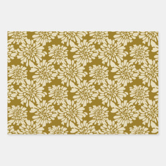 Hoja De Papel De Regalo Elegante Vintage Floral Verde azulado, Azul, Mosta