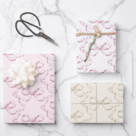 Hoja De Papel De Regalo Elegante Vintage Girly Preppy dobla toile rosado