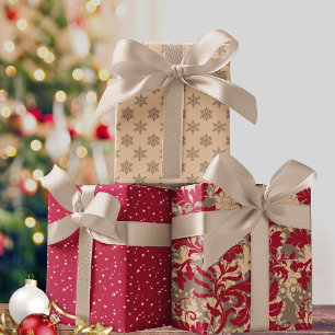 Hoja De Papel De Regalo Elegante y moderno juego de regalos para Navidades