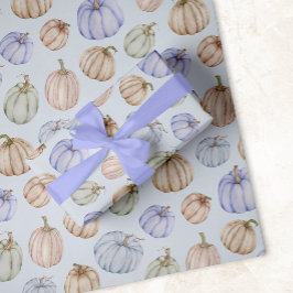 Hoja De Papel De Regalo Elegantes calabazas Blue Boy Baby Shower