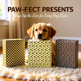 Hoja De Papel De Regalo Elegantes garras mascotas de perro de 3