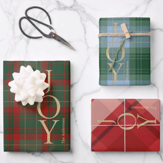Hoja De Papel De Regalo Elegantes Navidades de Plaid (Subido por el creador)