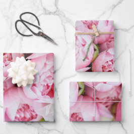 Hoja De Papel De Regalo Elegantes Peonies Rosados