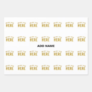 HOJA DE PAPEL DE REGALO ELEGANTES PERSONALIZABLES BLANCOS MODERNOS VERIFIC
