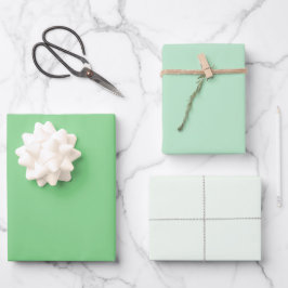 Hoja De Papel De Regalo Elegantes tonos sólidos simples modernos verdes cl