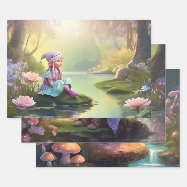 Hoja De Papel De Regalo Elf (Set)