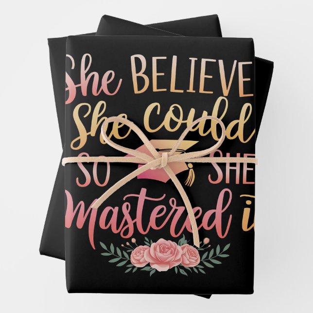 Hoja De Papel De Regalo Ella Creyó Que Podría Así Que Lo Dominó (In situ)