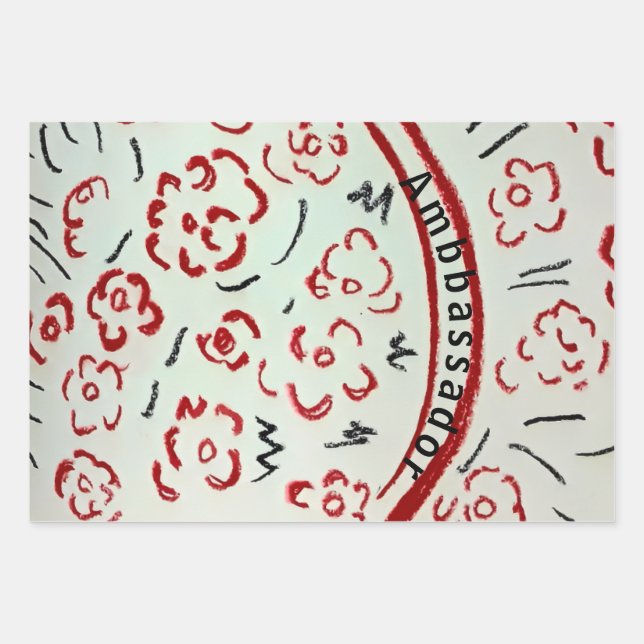 Hoja De Papel De Regalo Embajador (Anverso)