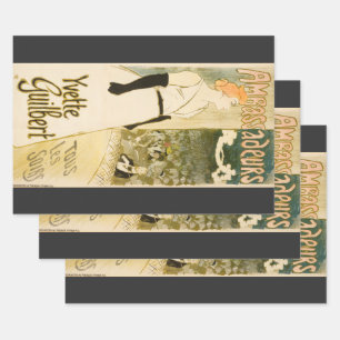 Hoja De Papel De Regalo Embajadores Yvette Guilbert por Theophile Steinlen