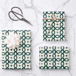 Hoja De Papel De Regalo Emerald Interlocking Circles Gift Wrap A Refined
