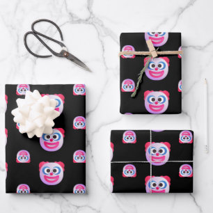 Hoja De Papel De Regalo Emojis de la cara de payaso sombreadas Color Perso