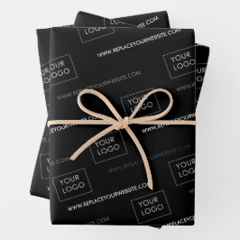 Hoja De Papel De Regalo Empaquetado de la empresa de negocios de su sitio