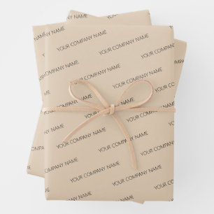 Hoja De Papel De Regalo Empaquetado de nombres de negocios Minimalistas mo
