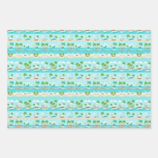 Hoja De Papel De Regalo En los trópicos (Anverso)