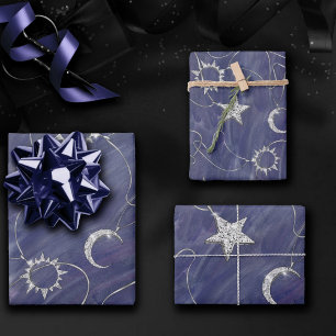 Hoja De Papel De Regalo Encantador de Mystique   Amulet Sun de Silver Moon