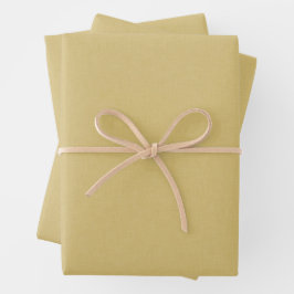 Hoja De Papel De Regalo Encantador efecto chambray amarillo mantequilla si