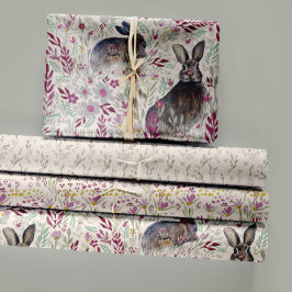Hoja De Papel De Regalo Encantadores Bunnies Meadow Flowpage Decoupage
