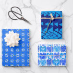 Hoja De Papel De Regalo Encantadores patrones de Hanukkah Estrellas sudade<br><div class="desc">Espero que te guste este paquete de variedades de papel hecho a mano. Revisa mi tienda por muchos más colores y patrones y hazme saber si quieres algo personalizado.</div>